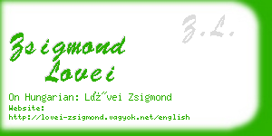 zsigmond lovei business card